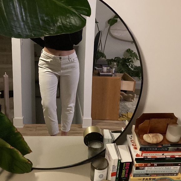 White Jean TopShop Straight Leg Crop - Picture 5 of 5